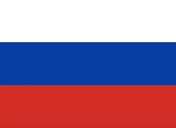 [ai] The flag of Russia, featuring three horizontal stripes: white on top, blue in the middle, and red at the bottom.